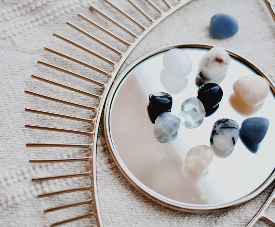 Crystal stones background